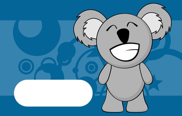 funny little chubby koala cartoon expression background in vector format 