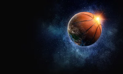 Deurstickers Basketball game concept © Sergey Nivens