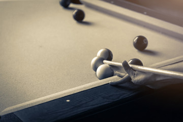 bilard and snooker game with image color tone