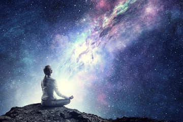 Yoga as physical and spiritual therapy . Mixed media