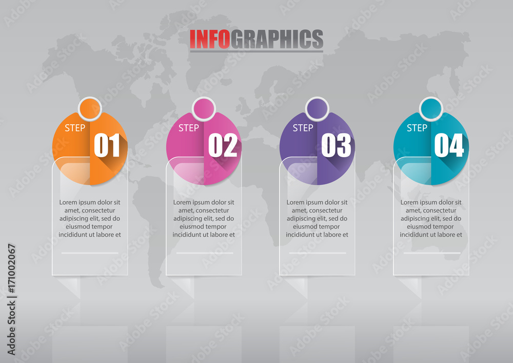 Poster infographic design vector and marketing icons can be used for workflow layout, diagram, annual repor