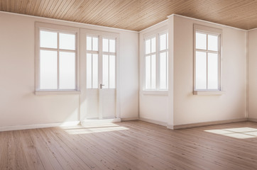 Obraz premium Empty Interior with an Entrance