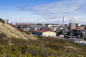 Skyline Westerland mit TV Tower auf Sylt