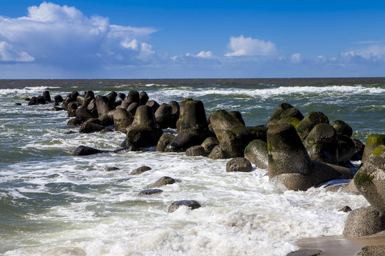 Tetrapod at Sylt to protect the coast - very important because sylt start to island and the sandy beaches