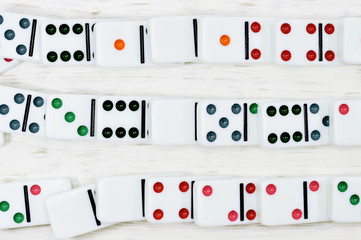 collapsed pieces of dominoes