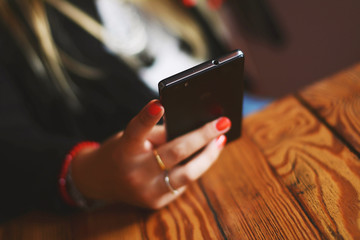 Young woman using smartphone