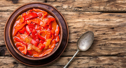 lecso classic dish of Hungarian cuisine