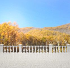 Balcony And Terrace Of Blur Nature Background