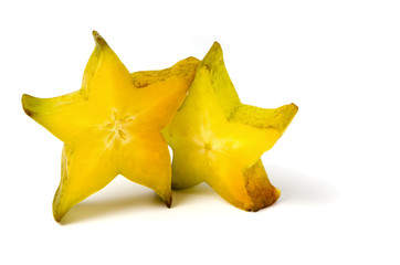 star fruit isolated on white background.