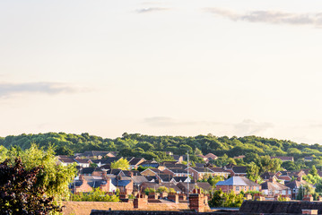 Fototapeta premium Cloudy Day Cityscape View of Northampton UK
