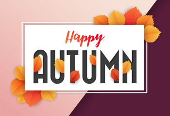 Happy Autumn Background Design