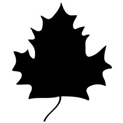 Maple leaf black silhouette sign 4.08