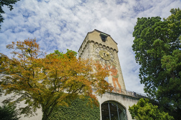 The historical Zeitturm tower