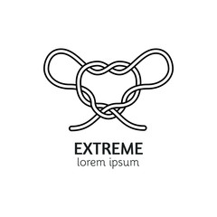 Modern line style sea knot logotype template
