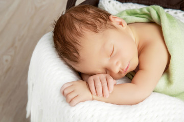 Fototapeta na wymiar cute newborn baby