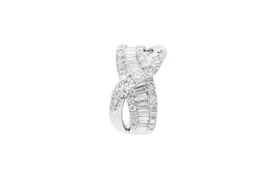 engagement ring with diamonds and white gold, jewelry band