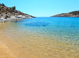 Fototapeta na wymiar Summer sea coast (Halkidiki, Greece).