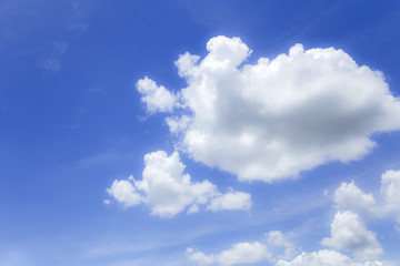 Naklejka na ściany i meble Blue sky background with beautiful white clouds.