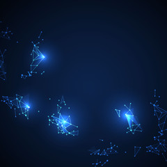 Abstract background for design concept technology and networking science