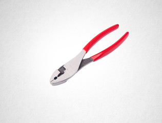 Pliers or The manual tool on a background.