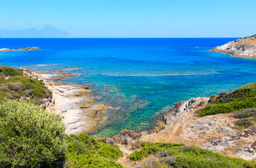Summer sea coast (Sithonia, Greece).