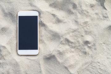 Smartphone on the sand
