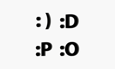 Font Smiley Set Concept Design