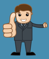 Businessman Showing Thumbs Up