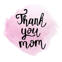 Naklejka na ściany i meble Vector illustration of 'Thank you mom' text