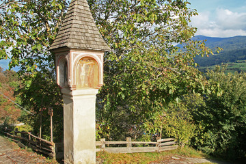 Bildsäule am Keschtnweg im Eisacktal, Südtirol