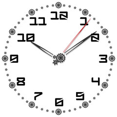 Black and White Clock Simple fifty-four edition