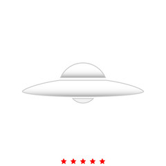 Fototapeta na wymiar UFO. Flying saucer it is icon .