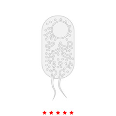 Bacteria it is icon .