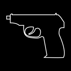 Hand gun it is icon .