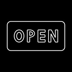 Sign open it is icon .