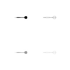 Dart arrow black and grey set icon .