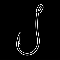 Fish hook it is icon .