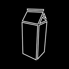 Package for milk it is icon .