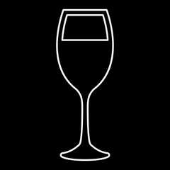 Glass of wine it is icon .