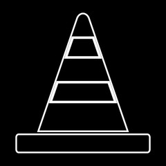 Road cone it is icon .
