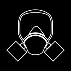 Gas mask it is icon .