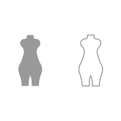 Woman figure it is icon .