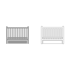 Baby bed it is icon .