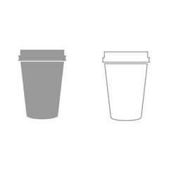 Paper coffee cup it is icon .