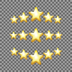 5 Star vector icon, rank, gold favorite web symbol