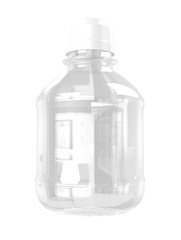 Clear Ink Bottle Packaging  Mockup for Design Project - Mock Up 3D illustration Isolate on White Background
