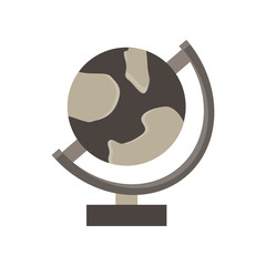 Earth globes isolated on white background. Flat planet Earth icon. Vector illustration ecology continent