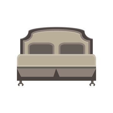 Bed icon vector illustration bedroom room hospital isolated furniture design sleep pillow hotel symbol