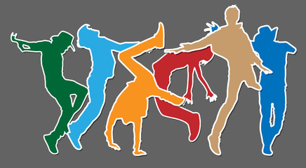 Dancing Moves Silhouette - various poses