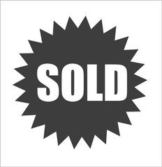 Sold Sticker Vector
